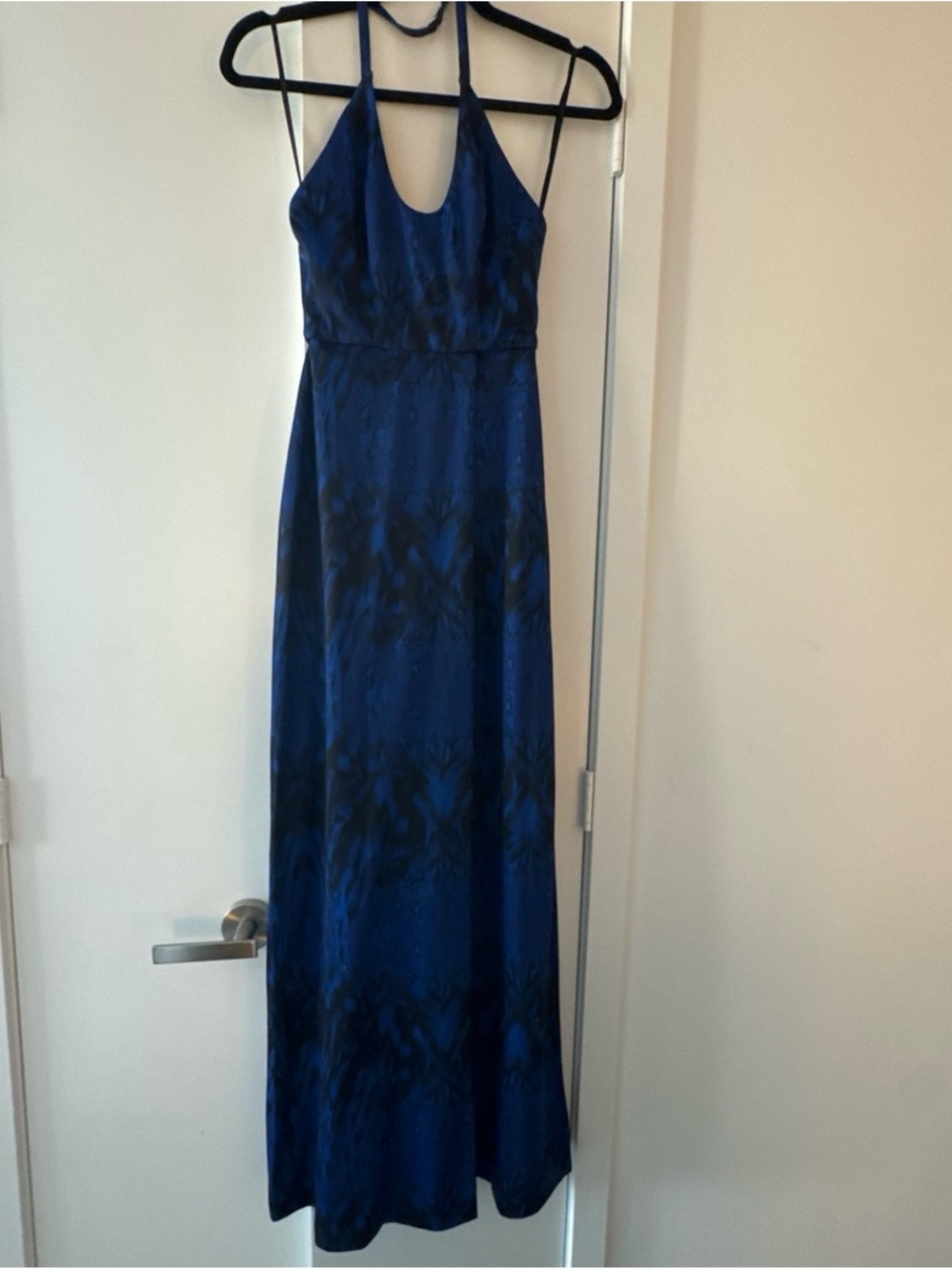 AQ/AQ Midnight Blue Halter Maxi Dress